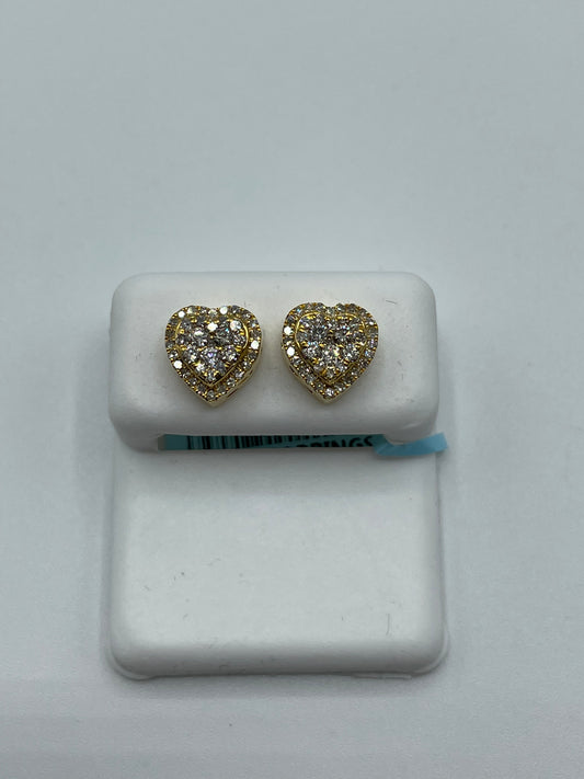 14k yellow gold .60 diamond 8mm