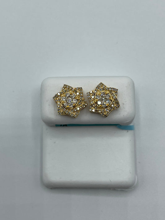 14k yellow gold .63 carat Diamond 9.5mm