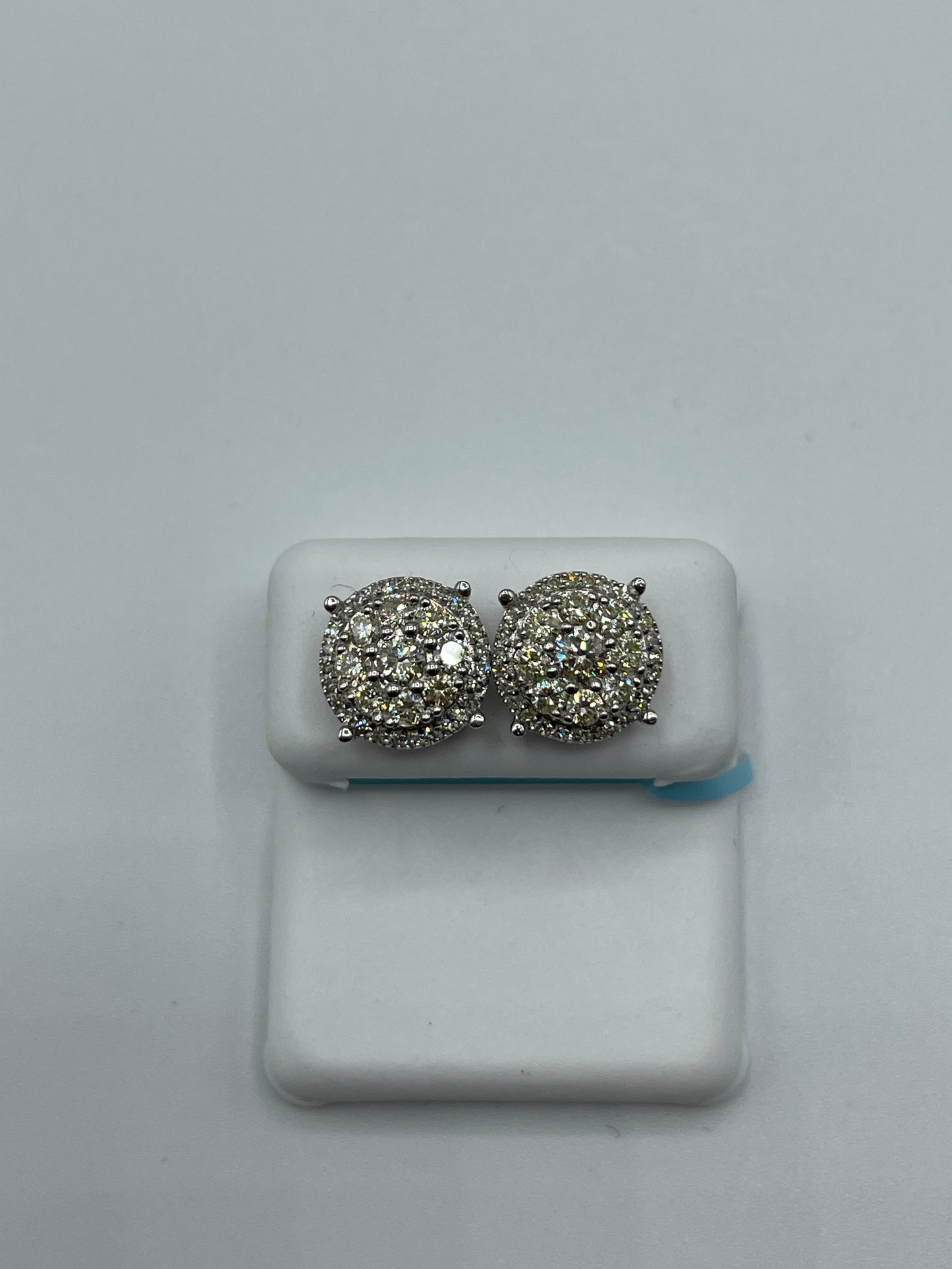 14k white gold 1.25 carat Diamond 10mm