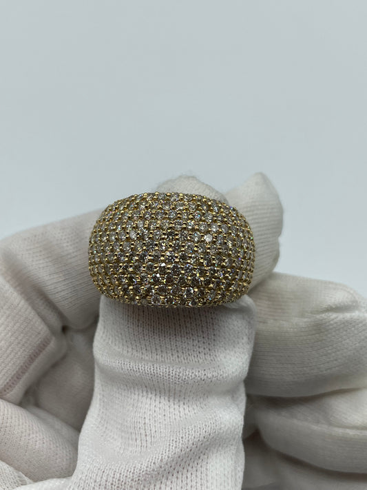 14k yellow gold 3.8 carats diamond 10.2 grams