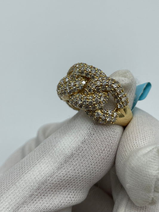 14k yellow gold 4.35 carats diamond 10.7 grams