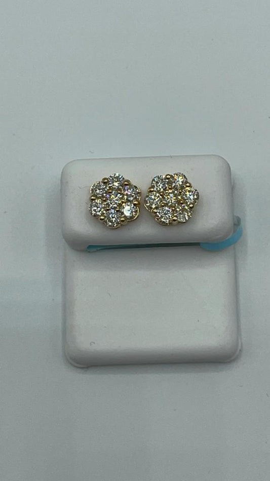 14k yellow gold 1.35 carat diamond 8.4mm