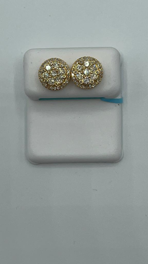 14k yellow gold .95 carat Diamond 9.3mm