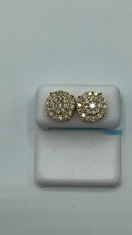 14k yellow gold 1.13 carat Diamond 10mm